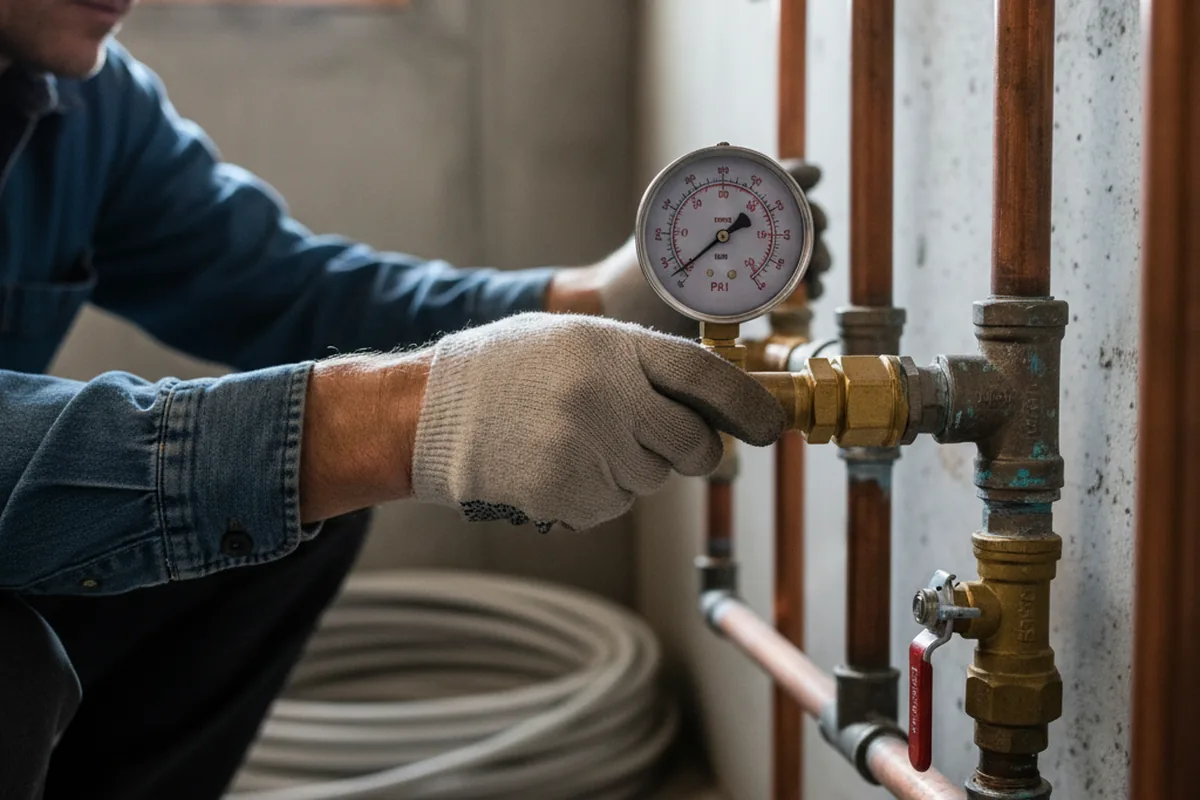Pressure testing a repaired line during Water Line Repair in Verdi