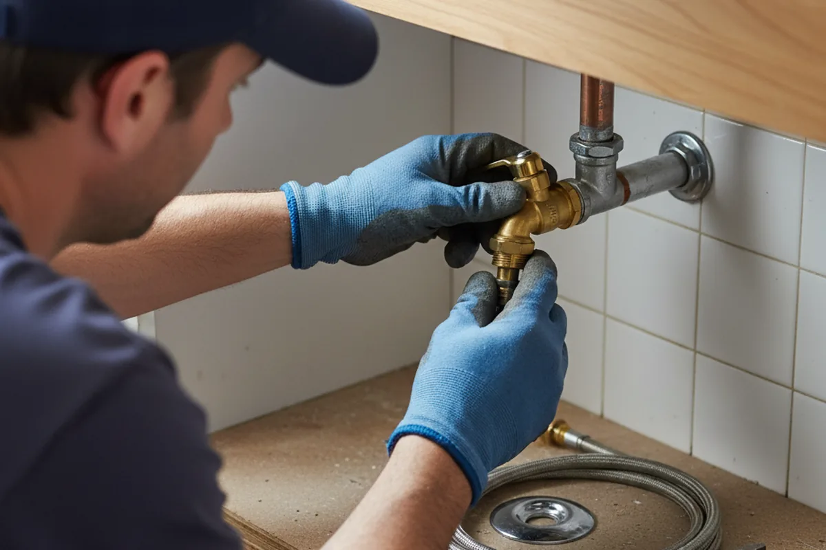 Shutoff valve and fitting work during Faucet and Fixture Repair in Verdi